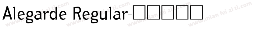 Alegarde Regular字体转换